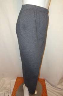 Eileen Fisher 100% Cotton Charcoal Gray Full Length Knit Skirt Size 