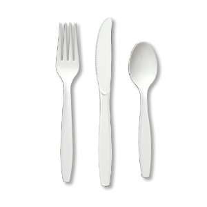  White Plastic Cutlery   Assorted