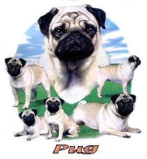 PUG DOG TANK TOP OR T SHIRT IN COLORS WS719  