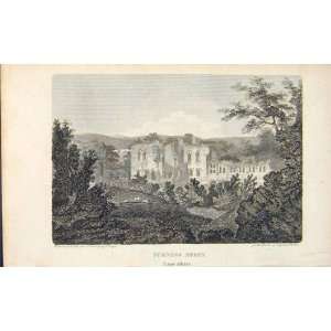   England Antique Old Print Furness Abbey 1807
