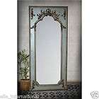large antique silver french floor mirror 95 tall 8 bevel