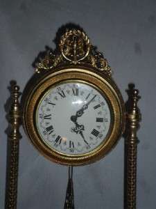   French Ornate 8 day Mantle Clock Bronzed Marble   Wintermantle B.G.M