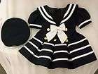 new baby girl navy blue sailor hat dress z 1 2 3 4 yrs returns 