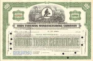 Iron Fireman Manufacturing Co. Oregon stock certificate  