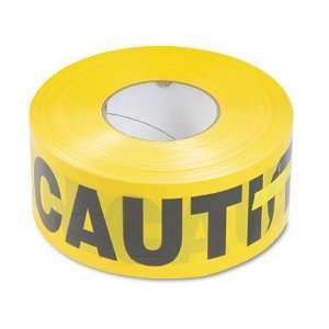 Tatco  Caution Barricade Safety Tape, Yellow, 3w x1,000 