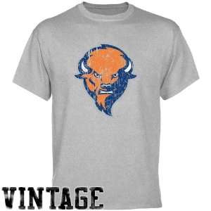 NCAA Bucknell Bison Ash Distressed Logo Vintage T shirt  