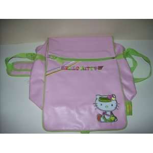   Hello Kitty Pink Vinyl Messenger Bag Tote Backpack