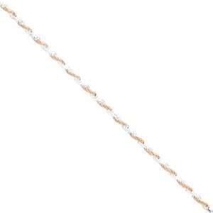  Sterling Silver & Vermeil Rose Rope Chain 20 Jewelry
