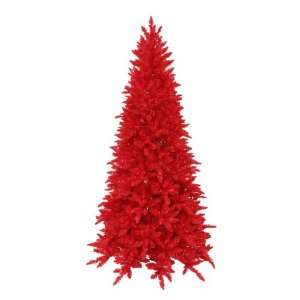   Pre Lit Red Ashley Spruce Artificial Christmas Tree