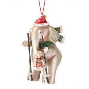  Christmas Elephant with Baby Ornament