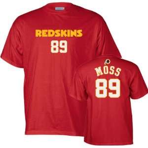  Santana Moss Reebok Name and Number Washington Redskins T 