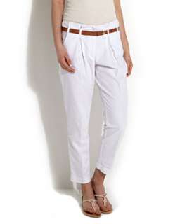 White (White) White Linen Paperbag Chinos  243603310  New Look