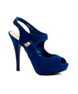 Navy (Blue) Suedette Cut Out Sandals  243322941  New Look