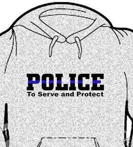 Thin Blue Line   Police   Hooded Sweatshirt  