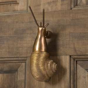  Solid Bronze Snail Door Knocker   Light Bronze Patina 
