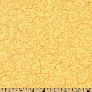  44 Wide What A Hoot Swirls Sunflower Fabric By The Yard 