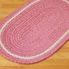 color finish primarily pink rug with celery ticking accents dimensions 