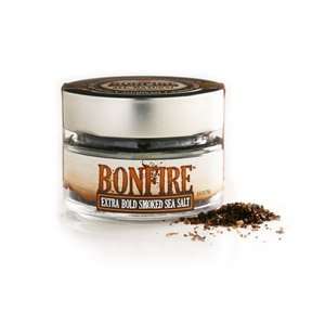 Bonfire   Extra Bold Smoked Sea Salt   2.5oz Glass Jar, Gourmet Salts 