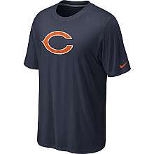 Nike Chicago Bears Sideline Legend Authentic Logo Dri FIT T Shirt 