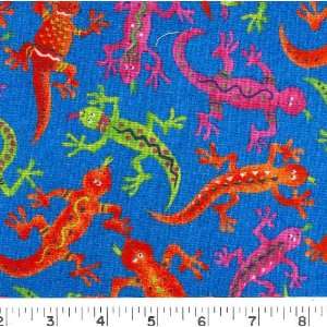  58 Wide *Gecko Party Fabric By The Yard Arts, Crafts 