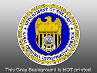 Round NCIS Sticker   decal Naval Criminal Service Navy  