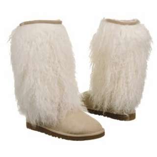 Womens UGG Tall Sheepskin Cuff Bo Sand/Natural Shoes 