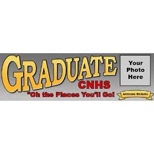 Congratulations Graduation Photo Banner 18 Inch x 54 Inch All Weather 
