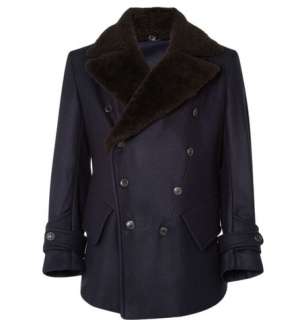   Coats and jackets  Winter coats  Peacoat With Shearling Collar