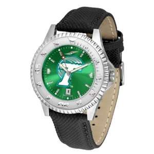 Tulane University Green Wave Mens Leather Wristwatch