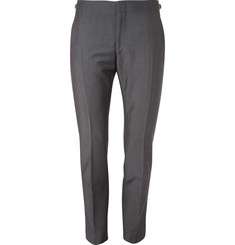Alexander McQueen Slim Fit Wool and Mohair Blend Suit Trousers