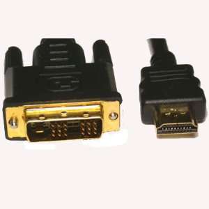   HDMI cable (black) w/ DVI male to HDMI male connector   25 ft