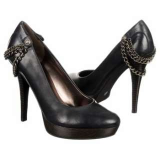 Womens GUESS Seeri Black Leather Shoes 