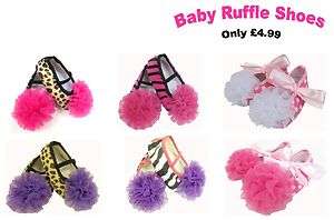   Girl Pink Ruffle Mary Janes Shoes (Leopard/ Zebra/ Polka Dot/ Ribbon