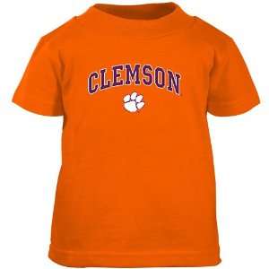  Clemson Tigers Orange Toddler Arch Logo T shirt Sports 