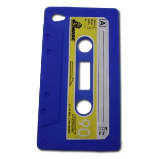 iPod Touch 4 Kassette Old School Hülle Schale Blau  