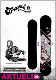 TRANS Damen Snowboard STYLE Girl Black 136 cm + Elfgen FR Bindung 2012 