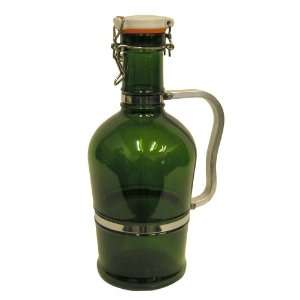  2 Liter Green Growler with Standard Handle Everything 