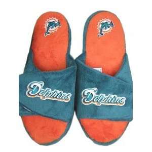  Miami Dolphins 2011 Open Toe Hard Sole Slippers   Large 