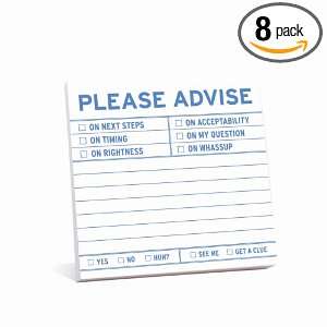   Knock Sticky Notes Please Advise (Pack of 8)