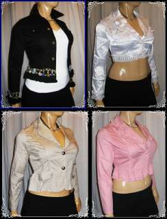 Junior Jackets / Blazer   Black White Pink & Khaki   Choose Size S   M 