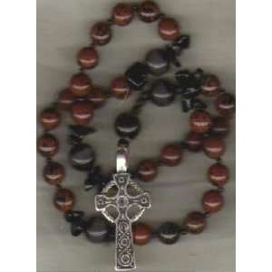    Anglican Prayer Beads of Mahogany Obsidian 
