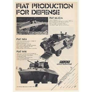  1977 Fiat 6640A 6614 6616 Amphibious Truck Vehicles Print Ad 
