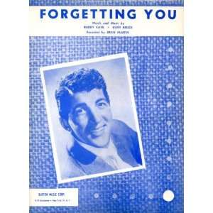  Forgetting You Vintage 1958 Sheet Music recorded by Dean 