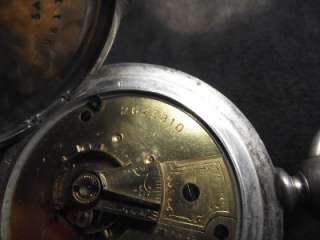   Waltham Broadway Coin Silver Hunter Case Keywind Pocket Watch  