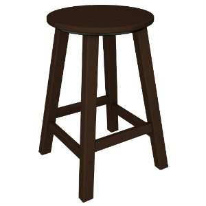 Polywood Traditional Round Counter Height Bar Stool (Sold in Pairs) in 