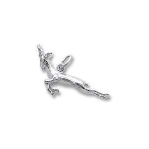  Antelope Charm in White Gold Jewelry