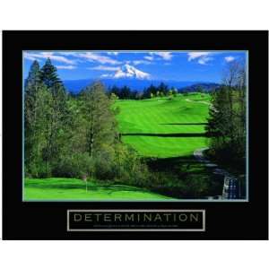  Determination Golfing Motivational Golfing Poster Print 