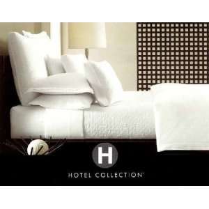  Hotel Collection Classic King Basic Lattice White Coverlet 