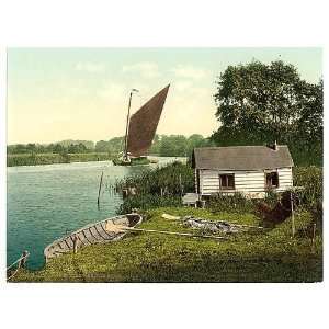   hut on the Bore,(i.e.,Bure River) England,1890s