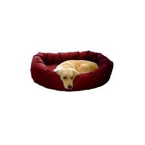   Small Pet Bed Bagel Donut   Burgundy 